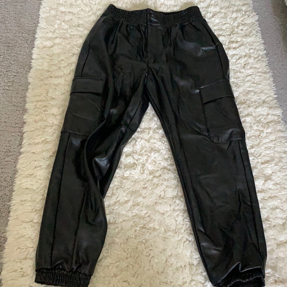 leather cargo pants